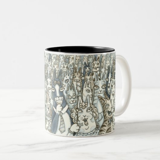 His N' Fitz CATパーティーMUG ツートーンマグカップ (正面右)