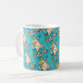 HIS N' FITZ CAT IN誕生日・スーツ、ケーキ、キャンドル コーヒーマグカップ (正面左)