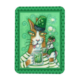 HIS N' FITZ CAT & RAT、応援からグリーンビールへおもしろい マグネット