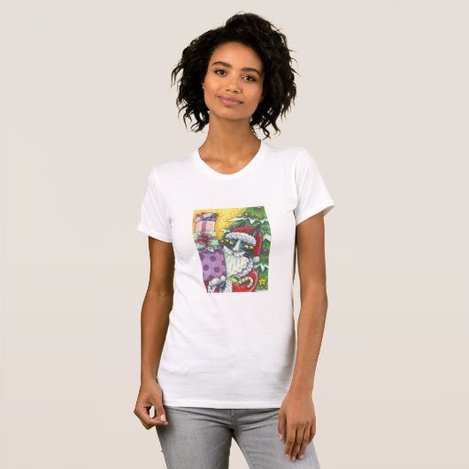 His N' Fitz CAT SANTA CHRISTMAS JERSEY Tシャツ (正面フル)