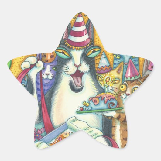 His N' Fitz Cats誕生日ステッカーシートスターズ 星シール (正面)