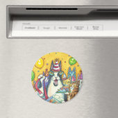 His N' Fitz Cats誕生日マグネットラウンドカスタマイズ* マグネット (インサイチュ (食洗機))