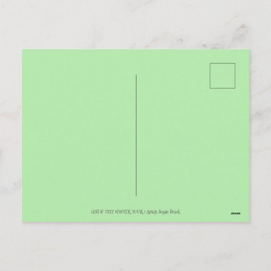 HIS N' FITZ CATS、おもしろい巨大クリスマス(鳥)ショウジョウコウカンチョウ シーズンポストカード (裏面)