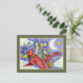 HIS N' FITZ CATS、おもしろい巨大クリスマス(鳥)ショウジョウコウカンチョウ シーズンポストカード (スタンド正面)