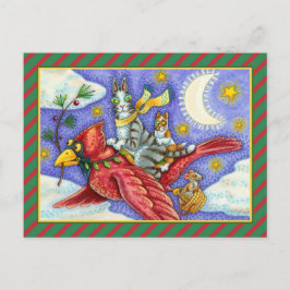 HIS N' FITZ CATS、おもしろい巨大クリスマス（鳥）ショウジョウコウカンチョウ シーズンポストカード