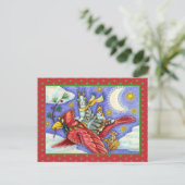 HIS N' FITZ CATS、おもしろい巨大クリスマス(鳥)ショウジョウコウカンチョウ シーズンポストカード (スタンド正面)