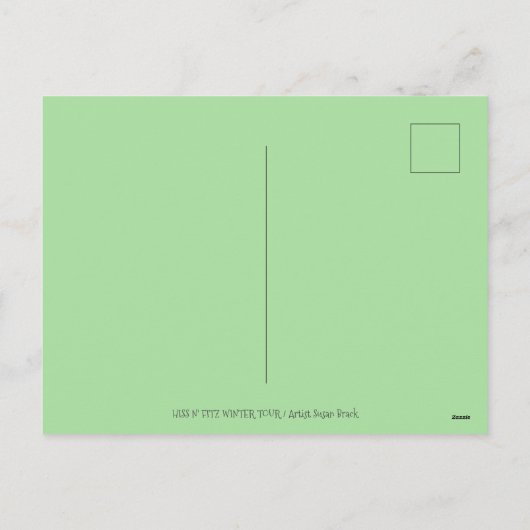 HIS N' FITZ CATS、おもしろい巨大クリスマス(鳥)ショウジョウコウカンチョウ シーズンポストカード (裏面)