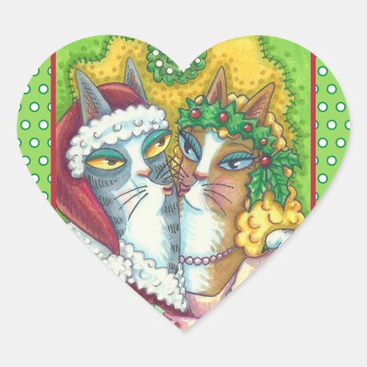 HIS N' FITZ CATS, キスをするSANTA K爪スタンプ ハートシール (正面)