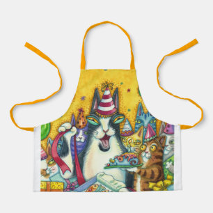 HIS N' FITZ CATS,子猫,ネズミ,おもしろい誕生日 エプロン
