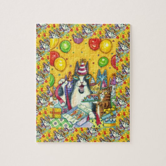 HIS N' FITZ CATS，子猫，ネズミ,おもしろい誕生日 ジグソーパズル (縦)