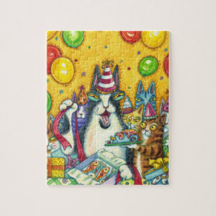 HIS N' FITZ CATS，子猫，ネズミ,おもしろい誕生日 ジグソーパズル