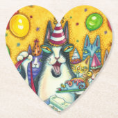 HIS N' FITZ CATS，子猫，ネズミ,おもしろい誕生日 ペーパーコースター (正面)