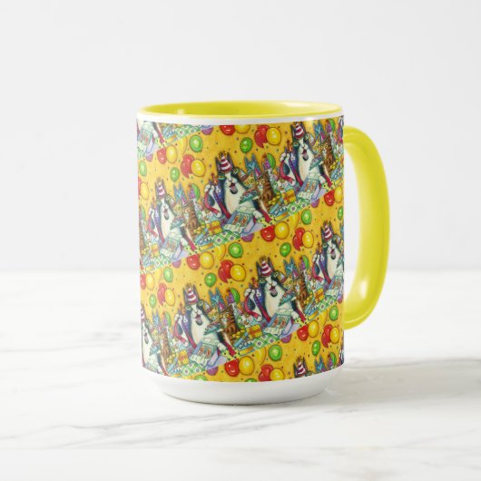 HIS N' FITZ CATS，子猫，ネズミ,おもしろい誕生日 マグカップ (正面右)