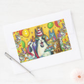 HIS N' FITZ CATS，子猫，ネズミ,おもしろい誕生日 長方形シール (封筒)