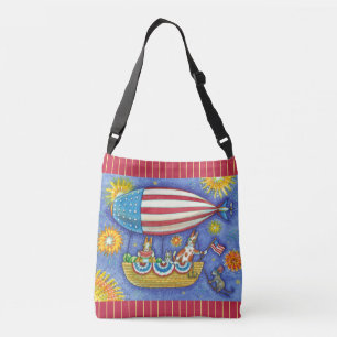 HIS N' FITZ CATS 4 OF JULY ZEPPELIN おもしろい クロスボディバッグ
