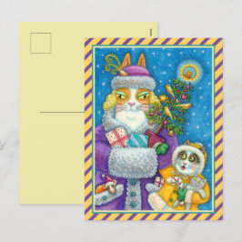 HIS N' FITZ CATS CHRISTMASショッピング、フェザー・ツリー シーズンポストカード