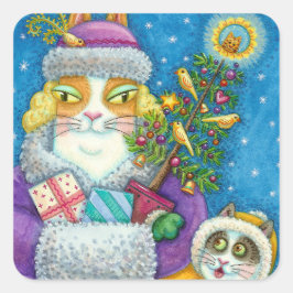 HIS N' FITZ CATS CHRISTMASショッピング、フェザー・ツリー スクエアシール
