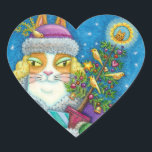 HIS N' FITZ CATS CHRISTMASショッピング、フェザー・ツリー ハートシール<br><div class="desc">クリスマス気分と可愛さにあふれた母猫と子猫。休日のステッカスタマイズク*... ..N' Fitz Catシリーズの製品は豊富。スーザンブラックデザイン</div>