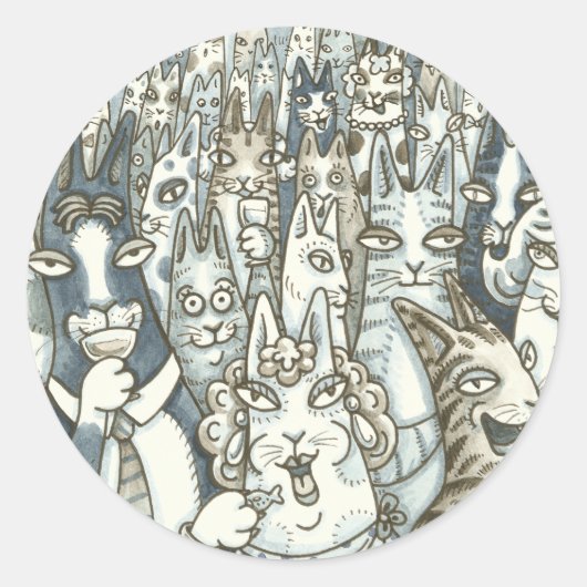 His N' Fitz Cats LIFE'S Aパーティーシール ラウンドシール (正面)