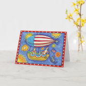 HIS N' FITZ CATS & MOUSE IN 7月4日ゼッペリン カード (黄色い花)