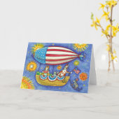 HIS N' FITZ CATS & MOUSE IN 7月4日ゼッペリン カード (黄色い花)