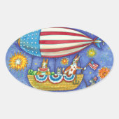 HIS N' FITZ CATS & MOUSE IN 7月4日ゼッペリン 楕円形シール (正面)