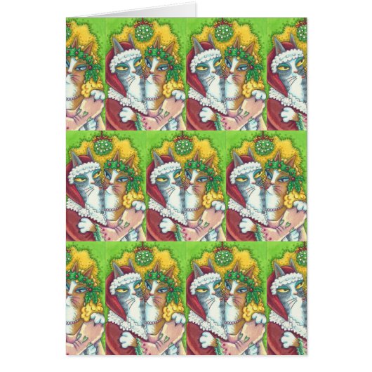 HIS N' FITZ CATS, SANTA CHRISTMAS GREETING CARD B (正面)