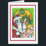 HIS N' FITZ CATS, SANTA CHRISTMAS GREETING CARD V<br><div class="desc">節：「聖降誕祭お目出度う！」 シズ・N・フィッツのサンタが爪先立ちする。FELINE おもしろい CHRISTMAS GREETING/NOTE CARD/ENVELOPE WHITE縁ど *カスタマイズ... 一致する項目を探すSusan Brackデザイン</div>