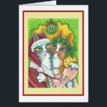 HIS N' FITZ CATS, SANTA CHRISTMAS GREETING CARD V<br><div class="desc">節：「聖降誕祭お目出度う！」 シズ・N・フィッツのサンタが爪先立ちする。FELINE おもしろい CHRISTMAS GREETING/NOTE CARD/ENVELOPE WHITE縁ど *カスタマイズ... 一致する項目を探すSusan Brackデザイン</div>