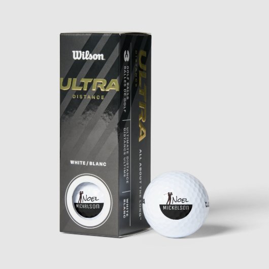 His Name Black\White Golfplayer ゴルフボール (パッケージ)