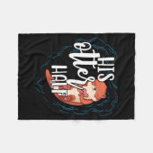 His Otter Half Pun Romantic Couple Valentine's Day フリースブランケット (正面(横))