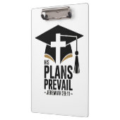 His Plans Prevail Christian Graduation クリップボード (左)