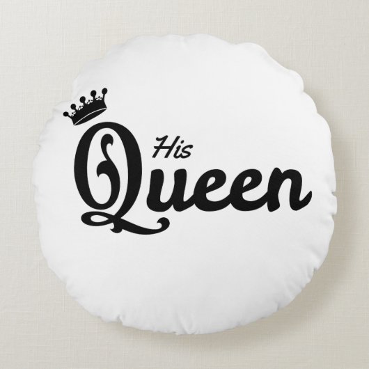 HIS QUEEN and HER KING round pillow ラウンドクッション (正面)