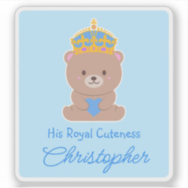 His Royal Cuteness | かわいい赤ちゃんの名前入りグッズ シール