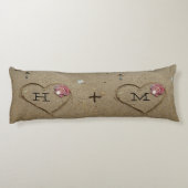 His + Shells & ハートのビーチカスタム結婚式 ボディピロー (裏面)