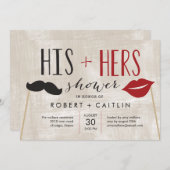 His & Shirsカップルのシャワー招待状 シーズンカード (正面/裏面)