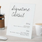 His & Shirsシグネチャーカクテル結婚のバーサイン 台座サイン (インサイチュ)