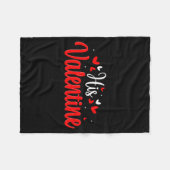 His Valentine Romantic Matching Couples Heart  フリースブランケット (正面(横))