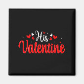 His Valentine Romantic Matching Couples Heart マグネット (正面)