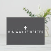 His Way Is Better Christian Jesus Faith Gift 招待状 (スタンド正面)