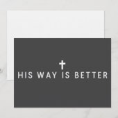 His Way Is Better Christian Jesus Faith Gift 招待状 (正面/裏面)