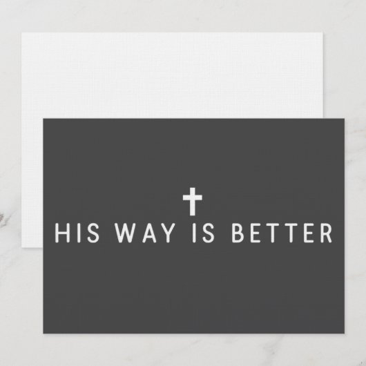 His Way Is Better Christian Jesus Faith Gift 招待状 (正面/裏面)