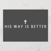 His Way Is Better Christian Jesus Faith Gift 招待状 (正面)