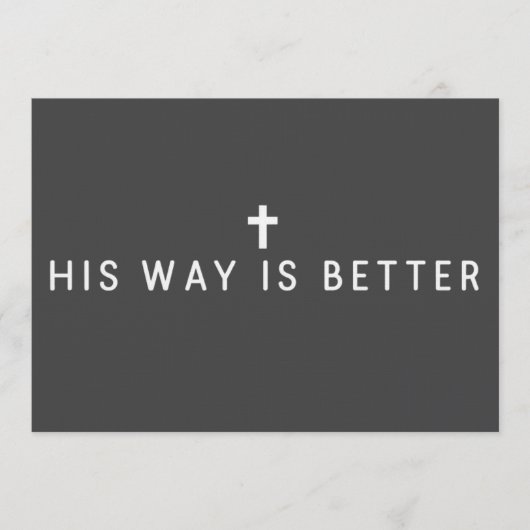 His Way Is Better Christian Jesus Faith Gift 招待状 (正面)