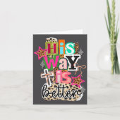His Way Is Better Leopard Christian Jesus Bible Ve カード (正面)