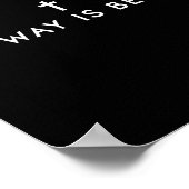 His Way Is Better Minimal Christian Cross, Bible V ポスター (角)