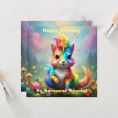 Hiskers of 疑問に思: The Rainbow Unicorn Squirrel カード (正面/裏面インサイチュ)