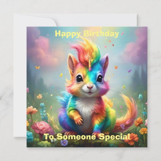 Hiskers of 疑問に思: The Rainbow Unicorn Squirrel カード (正面)