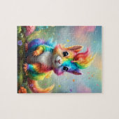 Hiskers of 疑問に思: The Rainbow Unicorn Squirrel ジグソーパズル (横)