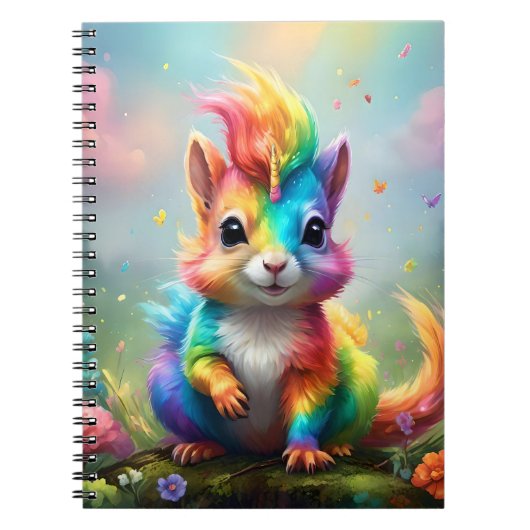 Hiskers of 疑問に思: The Rainbow Unicorn Squirrel ノートブック (正面)